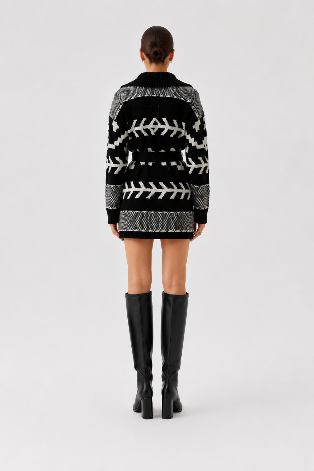 Patterned knitwear cardigan