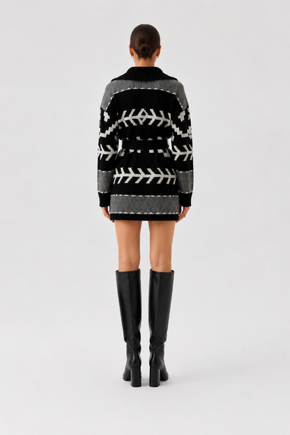 Patterned knitwear cardigan