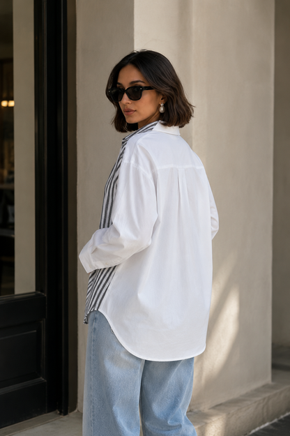 Striped one sided shirt