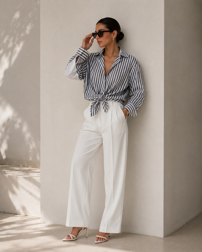 Striped one sided shirt