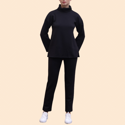 Turtleneck scuba sweatshirt