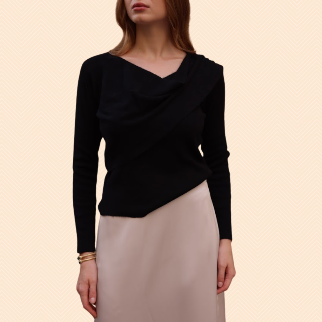 Draped sweater