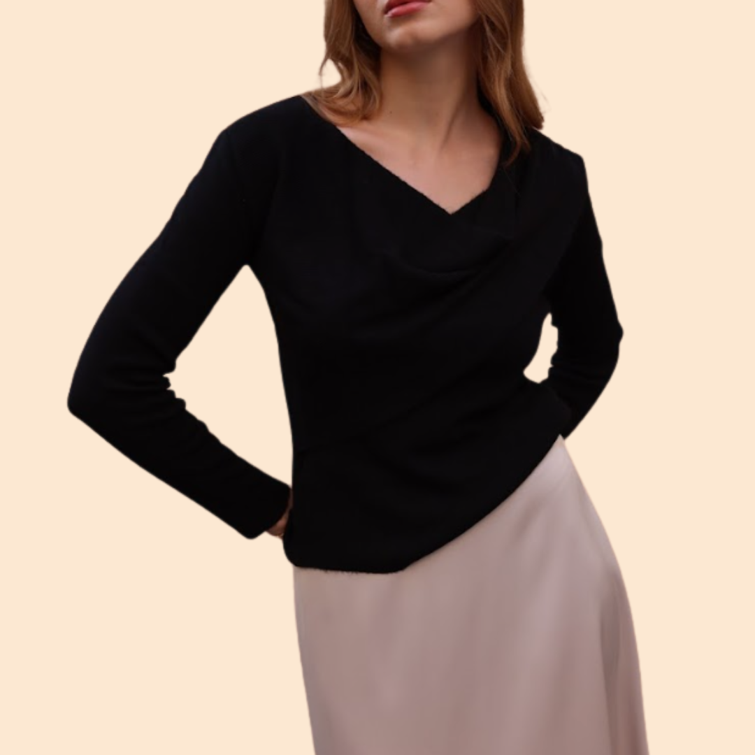 Draped sweater