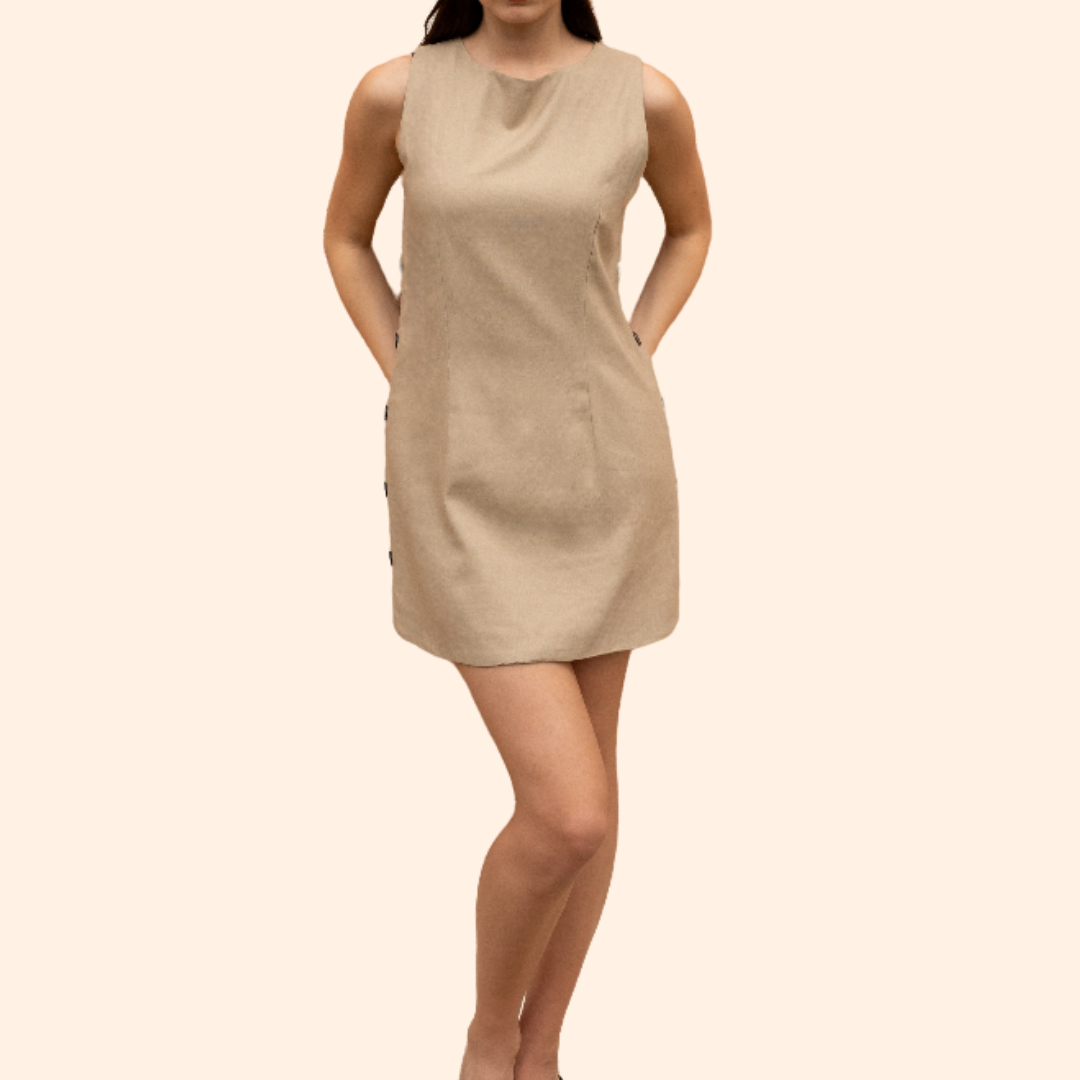 Short linen dress