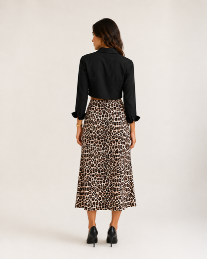 Leopard pattern skirt