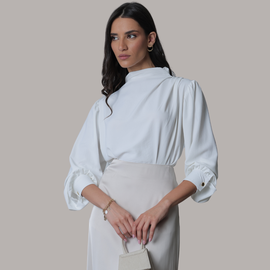 Long sleeved ruched shirt